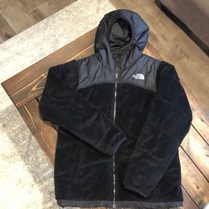 Girl’s North Face Hooded Reversible Black Coat